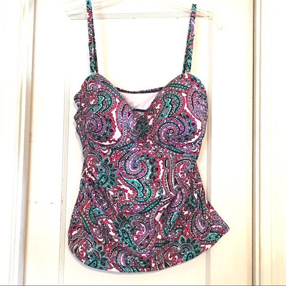 paisley tankini swimsuit